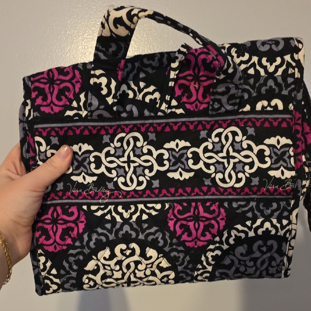 Vera Bradley Black and Pink Cosmetic Bag